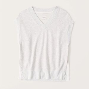 NWOT Abercrombie&Fitch Oversized Grey Tunic V-Neck Vest SoftAF Collection Size M
